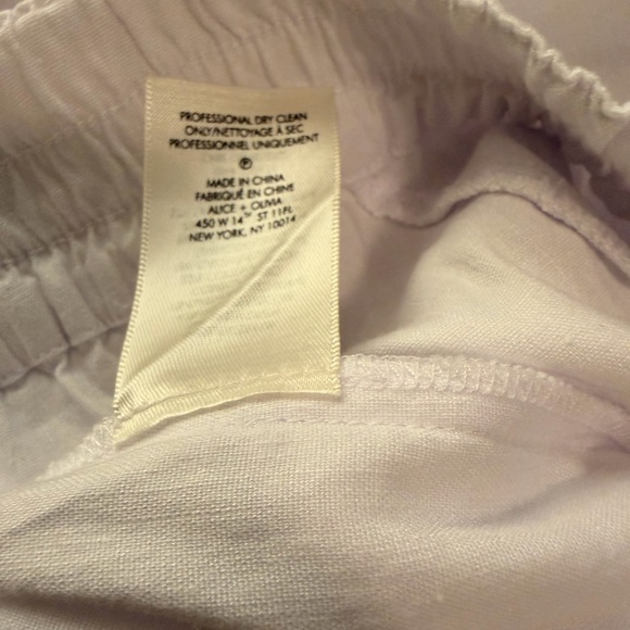 NEW Alice + Olivia Women's Neta Cargo Pants in White Size Medium - Picture 12 of 14